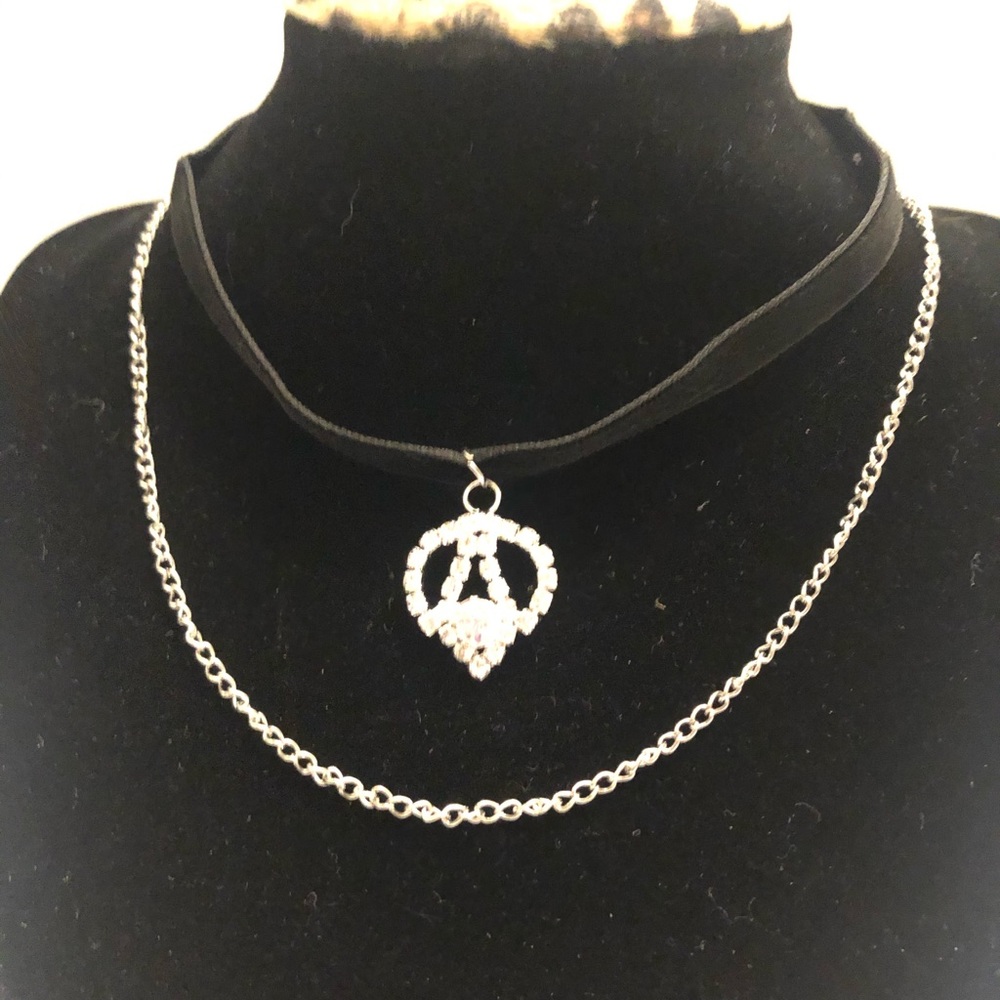 NWT Double Choker Chain Necklace